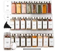 Deco haus® Cajón especiero [CON 24 BOTES DE ESPECIAS Y ETIQUETAS] - cajón para especias - organizador para cajones de especias - Organizador Cocina Cajones - organizador de especias