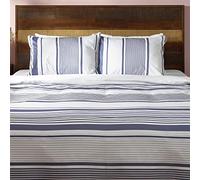 Deco Mex NH180596 - Juego de Cama (4 Piezas, algodón Satinado), Color Gris y Crema