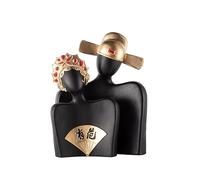 Deco Sculpture, Couple Statue, Abstract Art Black and Gold Couple Sculpture, for Living Room, Bedroom, Wedding Decor,Couple Black