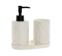 DECO-STYLE Baño set 3 dolomite abs 17,5x9,5x18 300 ml. Blanco