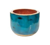 DECO-STYLE Florero ceramica. Azul