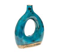 DECO-STYLE Florero ceramica. Azul