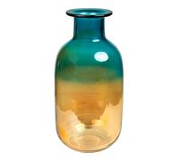 DECO-STYLE Florero vidrio lustrina. Ámbar