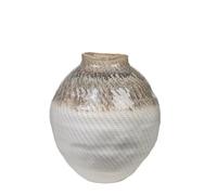DECO-STYLE Jarron ancho porcelana. Beige