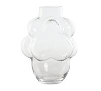 DECO-STYLE Jarron cristal 19x17x24 bubble. Blanco hielo