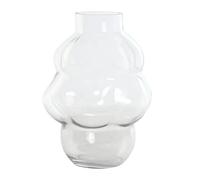 DECO-STYLE Jarron cristal 24x22x32 bubble. Blanco hielo