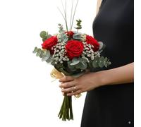 DECOALIVE Ramo Preservado de Rosas Rojas - Amor Belleza y Durabilidad