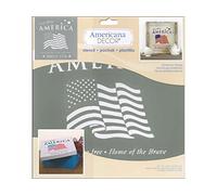 DecoArt Americana Decor Stencil American Tribute, Ninguna, Extra Grande, Talla Única