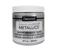 DecoArt Americana - Decoración Jarra de metálico de Pintura, acrílico, Plata, 7 x 7 x 8 cm