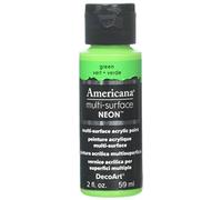 DecoArt Americana Multi Surface - Pintura para botella de neón (acrílico, verde, 3 x 3 x 7 cm)
