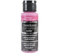 DecoArt Americana Multi-Surface Satin Acrylic Paint 2oz-Flamingo by