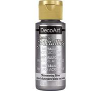 DecoArt Americana - Pintura acrílica metálica, Color Plateado Brillante