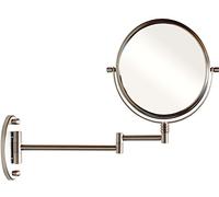 DecoBros 8-Inch Two-Sided Swivel Wall Mount Mirror with 7X Magnification, 13.5-Inch Extension, Nickel by Deco Brothers