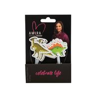 DECOCINO Meets Amira - Cake Topper Dino 12 piezas - Decoración para magdalenas, tartas y pasteles, fiesta de chicos, fiestas, dinosaurios, dinosaurios, verdes, niños
