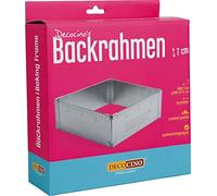 DECOCINO Molde extensible de acero inoxidable para tartas, 7 cm de alto, ideal para hornear, dar forma y capas de tartas de cumpleaños, tartas de boda