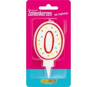 DECOCINO Velas con número 0, para decoración de tartas de cumpleaños y tarta de cumpleaños