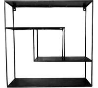 Decoclico Estantería de pared de metal negro
