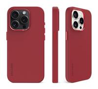 DECODED - Carcasa Trasera de Silicona - iPhone 15 Pro - Funda Antibacteriana - Adecuada para MagSafe - Roja
