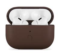 DECODED Funda de Cuero para AirPods Pro 3, Fabricada en Cuero Ecco Premium, Compatible con MagSafe, Indicador de Carga LED, Carga inalámbrica, Resistente a los arañazos, Marrón