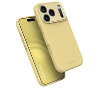 DECODED Funda de Silicona para iPhone 17 Pro MAX, Soft-Touch Premium, Recubrimiento Antibacterial, Compatible con MagSafe, Protección contra Caídas, Resistente a los Arañazos, Amarillo