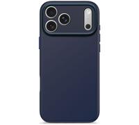 DECODED Funda de Silicona para iPhone 17 Pro MAX, Soft-Touch Premium, Recubrimiento Antibacterial, Compatible con MagSafe, Protección contra Caídas, Resistente a los Arañazos, Azul