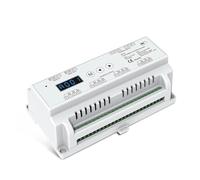 Decodificador CV DMX512 de 12 canales de voltaje constante montado en riel; entrada DC5-24V; salida 5A*12CH con pantalla for configurar la dirección