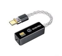 Decodificador de audio compacto Jack de 3.5mm para auriculares de viaje | Aleación de aluminio integral CNC, cuerpo de metal, disipación de calor, para una sensación premium, colores verde gris