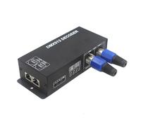 Decodificador de pantalla digital 512, controlador atenuación 4 canales x 8 A, DMX512, adecuado for tiras luz LED RGB, conexión RJ45, CC 12-24 V