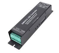 Decodificador de pantalla digital, controlador de atenuación DMX 512 4 canales DC 12V-24V Decodificador de voltaje constante para iluminación de escenario de luz de tira LED