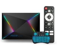 Decodificador De TV Android 14.0, R69 Plus, Procesador H728 De Cuatro Núcleos Y 64 bits Cortex-A53 Resolución 4K Compatible con Wi-Fi De Doble Banda 2.4G/5G BT 5.0 USB 3.0 LAN.,4gb+64gb