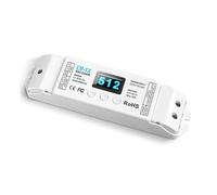 Decodificador de voltaje constante CV DMX/RDM de 4 canales DC12-24V 4A/CH 20A pantalla OLED DMX512 esclavo puerto terminal verde carril DIN (Color : LT-820-5A)