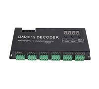 Decodificador DMX 24 canales, controlador LED RGBW DC5-24V, decodificador LED con atenuaci¨®n y pantalla digital para barras de escenario, regulador voltaje constante