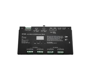 Decodificador OLED DMX512 CV de 12 Canales X 5 A, 12-24 V CC, D12A, 4 Frecuencias PWM para RDM DMX Master, Modo de Decodificación DIM/CCT/RGB
