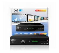 Decodificador TDT HD DVB-T2 H.265 HEVC, Full HD 1080P, PVR USB, Control Remoto 2 en 1, Negro, Modelo U-005
