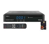 Decodificador TNTSAT HD Servimat Vega II Certificado Sintonizador de TV TNT SAT Francés con Tarjeta