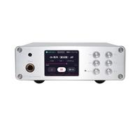 Decodificador USB DA10 de doble núcleo ES9038 DSD512 Bluetooth 5.1 HIFI Audiophile Amplificador de auriculares Jack de 6,5 mm Plateado