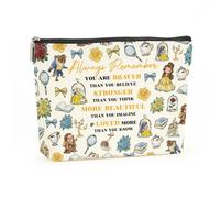 Decohim Regalos inspiradores para mujeres, bolsa de maquillaje inspirada en la motivación de la película, princesa, regalos de amistad para niñas, bolsa de cosméticos, Always remember you are braver