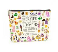 Decohim Regalos inspiradores para mujeres, bolsa de maquillaje inspirada en la motivación de la película, princesa, regalos de amistad para niñas, bolsa de cosméticos, Always remember you are braver