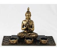Decohouse - Centro Buda Decorativo - Centro Jardin Velas Zen - Regalo Original Barato