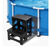 DECOHS Escalones Plegables para bañera de hidromasaje, Taburete Antideslizante de 2 peldaños, Escalera Universal para bañera de hidromasaje, Accesorios para Exteriores, Interiores, terraza, Patio