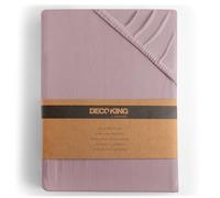 DecoKing Sábana Bajera Ajustable 120x200-140x200 cm 100% Algodón Peinado Jersey Suave Sabana 120x200cm - 140x200cm Brezo Amber