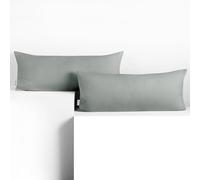 DecoKing 2 Fundas de Almohada 40x120 cm de Jersey 100% Algodón Peinado Amber con Cremallera