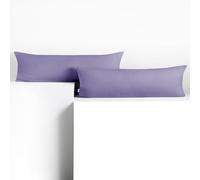 DecoKing 2 Fundas de Almohada 40x145 cm de Jersey 100% Algodón Peinado Amber con Cremallera