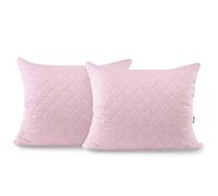 DecoKing 2 fundas de almohada 50x60 cm Rosa Microfibra Cierre de hotel Axel