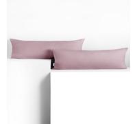 DecoKing 2 Fundas de Almohada de 20 x 120 cm, Jersey de Jersey 100% Algodón Peinado, con Cremallera, Color ámbar