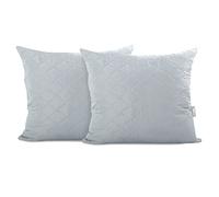 DecoKing 2 Fundas de la Almohada 50x60 cm Microfibra Cremallera Plateado Gris Axel