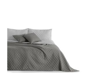 DecoKing 29732 Colcha Doble Cara, poliéster, poliéster, Graphit Silber, 240 x 260 cm