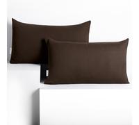 DecoKing Amber - Funda de Almohada de Jersey 100% Algodón Peinado con Cremallera, 50 x 60 cm
