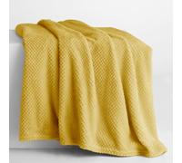 DecoKing Henry Manta de Microfibra 170x210 cm Mantas Polar Extra Suave y Blanda Muy Cómoda Caliente y Ligera Amarillo