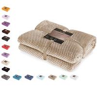 DecoKing Henry Manta de Microfibra 170x210 Extra Suave y Blanda Muy Cómoda Caliente y Ligera Capuchino
